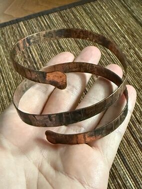 Rafael Canada Copper Arm Cuff Brutalist Modernist Mid Century Modern Alfadary